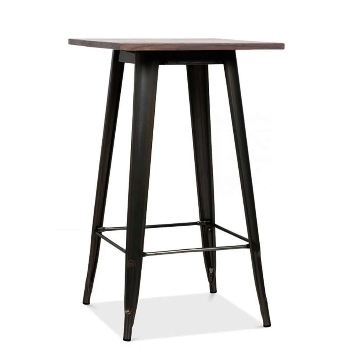 PANDALINO - Mesa Tolix Alta 60x60x105 cm - Bar & Restaurantes - Exterior - Negro