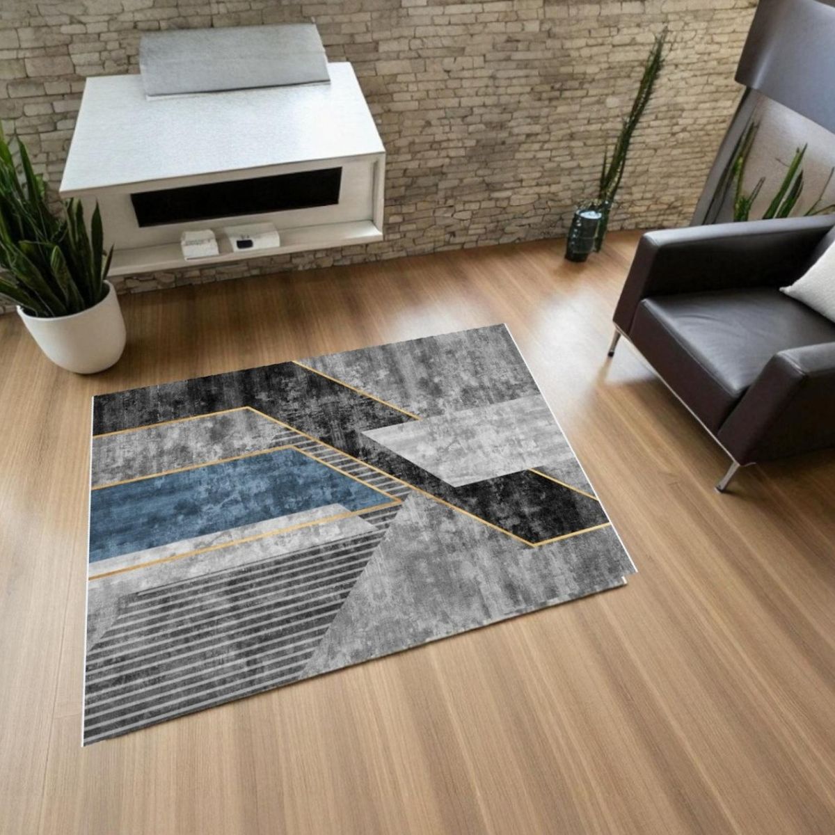 AUCKLAND OUTDOOR - Alfombra Living Grande 150X200 Cm. Kululu Tapete Sala 3D