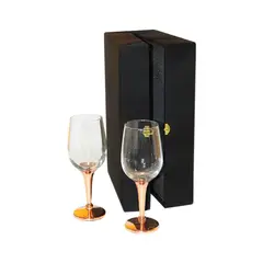 PERFECT CLASS - Set de 2 Copas de Vino Alta Cobre