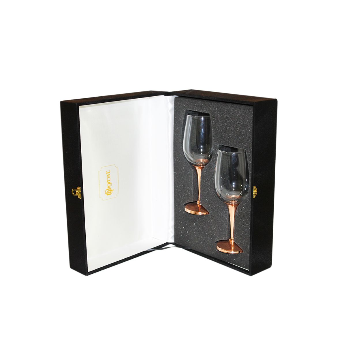 PERFECT CLASS - Set de 2 Copas de Vino Alta Cobre