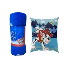 GENERICO - Pack Manta Infantil + Cojín Niño Diseño Animado Paw Patrol