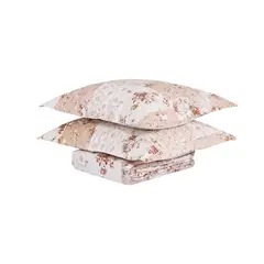 ANDES - QUILT ESTAMPADO PATCHWORK BEIGE 1.5 PLAZAS