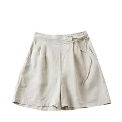 BLWOENS - Pantalones cortos casuales de verano para mujeres - Beige