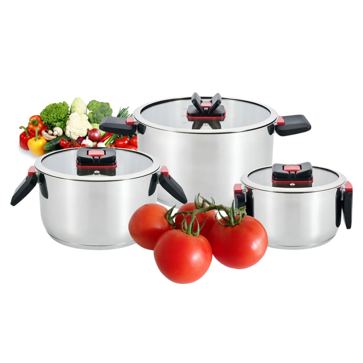 VITTA - Batería 6 Piezas Acero Inox Spazio Vitta Prime