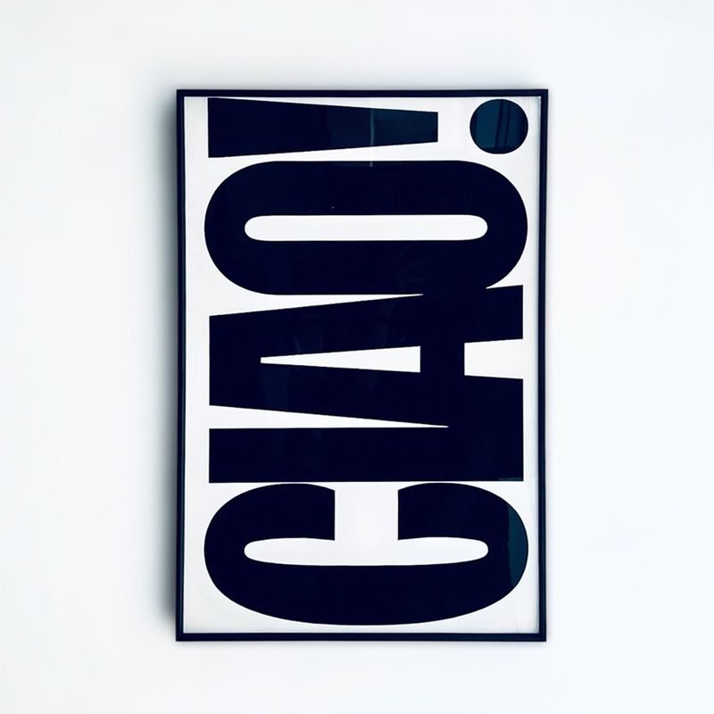 GENERICO - Cuadro Mural Vidrio Frase CIAO