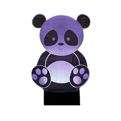 GENERICO - Lampara ilusión 3D Panda De 7 Colores