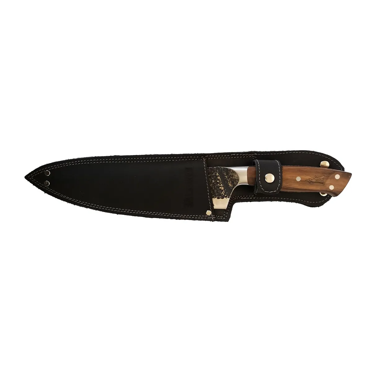 KANGKAWE - Cuchillo 8 Parrillero Curacaví CFunda Cuero Negra