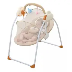LUMAX - Silla Cuna Mecedora Electrica Con Mosquitero Y Musica Bebe