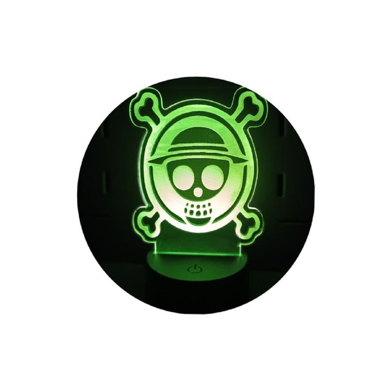 GENERICO - Lampara ilusión 3D One piece De 7 Colores