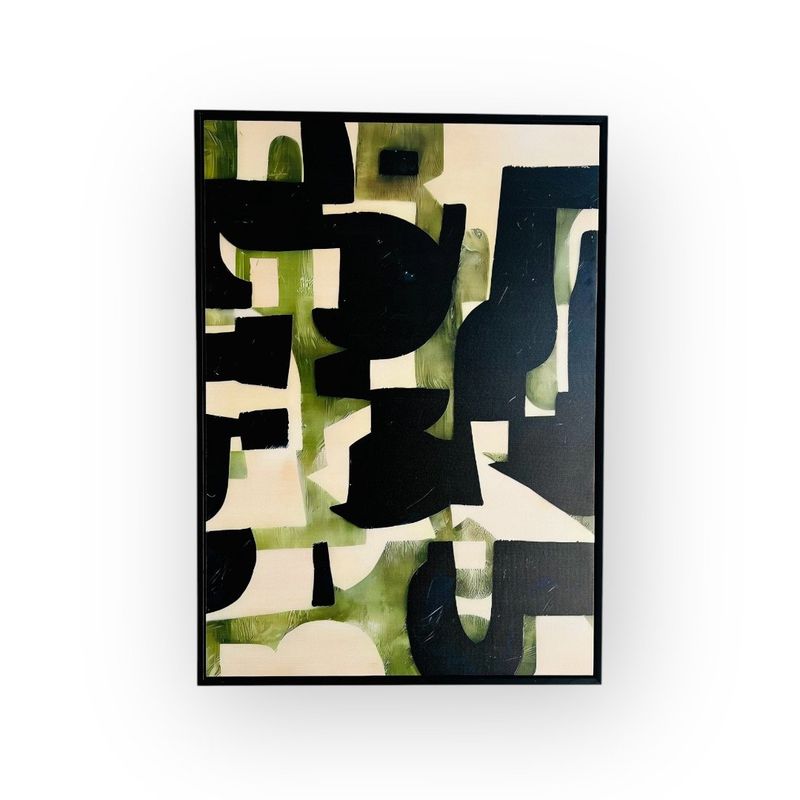 GENERICO - Cuadro Mural Canvas Abstracto Verde