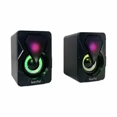 OEM - Parlante Speaker PC retroiluminado LED 2.0 Leerfei