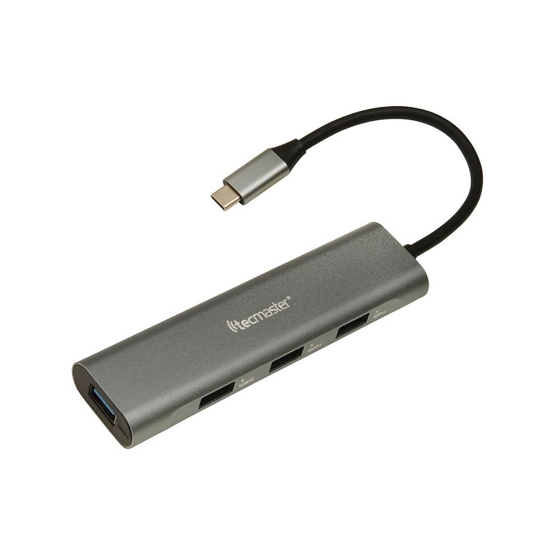 TECMASTER - Hub Usb Tipo-C 3.1 Con Disipador 4 Ptos TM-100533 Crazygames
