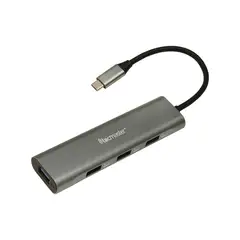 TECMASTER - Hub Usb Tipo-C 3.1 Con Disipador 4 Ptos TM-100533 Crazygames