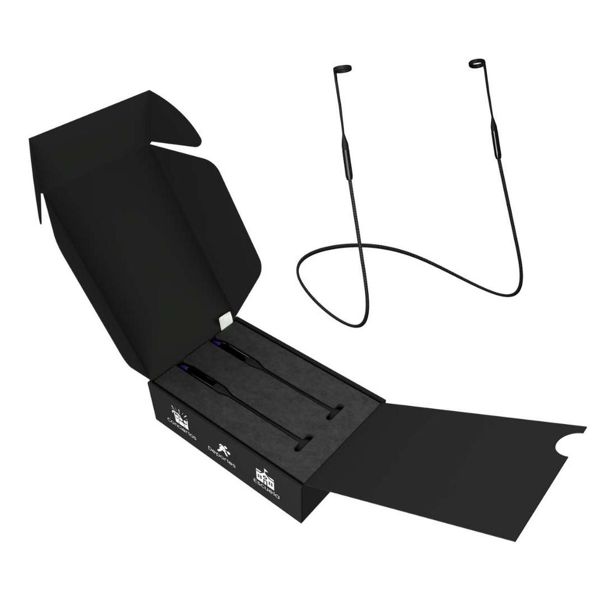 WOO EARPLUGS - Woo Nexus Colgante Transporte Woo Earplugs - Negro