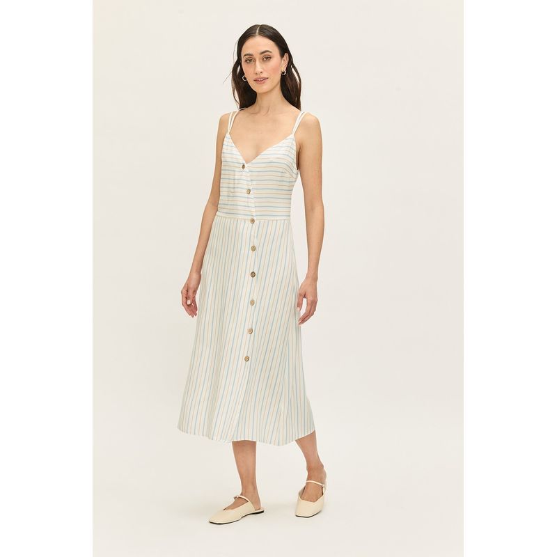 ASH - Vestido Largo Crudo Mujer Ash