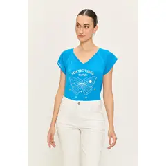 ASH - Polera Estampada Azul