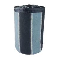 FRAZADA LISTADA 15 PLAZA AZUL CELESTE