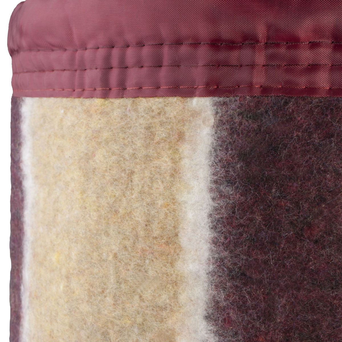 ANDES - FRAZADA ANDES LISTADA 2 PLAZA BURDEO BEIGE