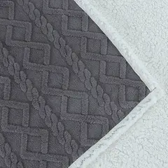 ANDES - FRAZADA JACQUARD SHERPA GRIS 15 PLAZA