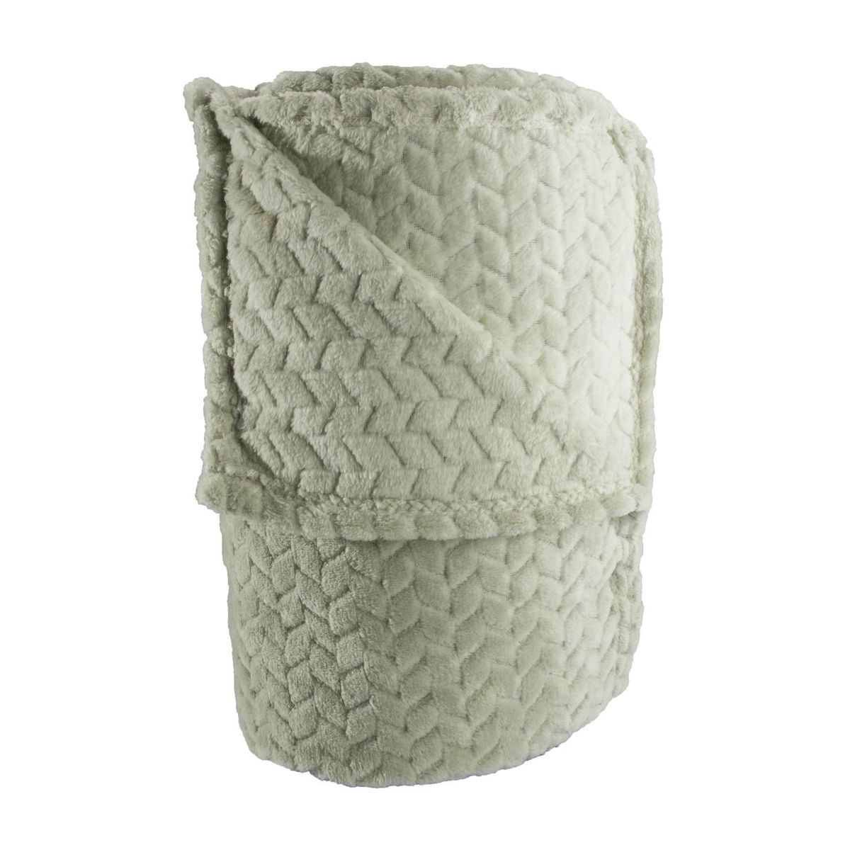 ANDES - FRAZADA ANDES JACQUARD FLANNEL VERDE 2 PLAZA