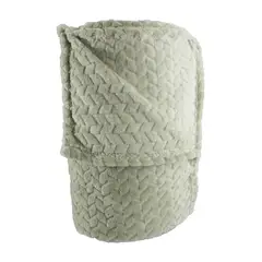 ANDES - FRAZADA JACQUARD FLANNEL VERDE 2 PLAZA
