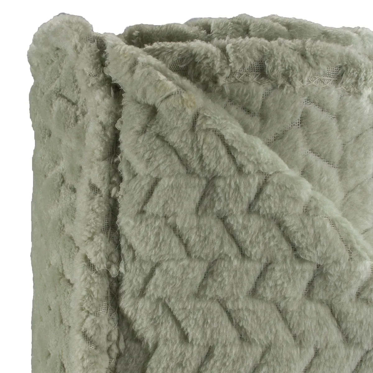 ANDES - FRAZADA ANDES JACQUARD FLANNEL VERDE 2 PLAZA