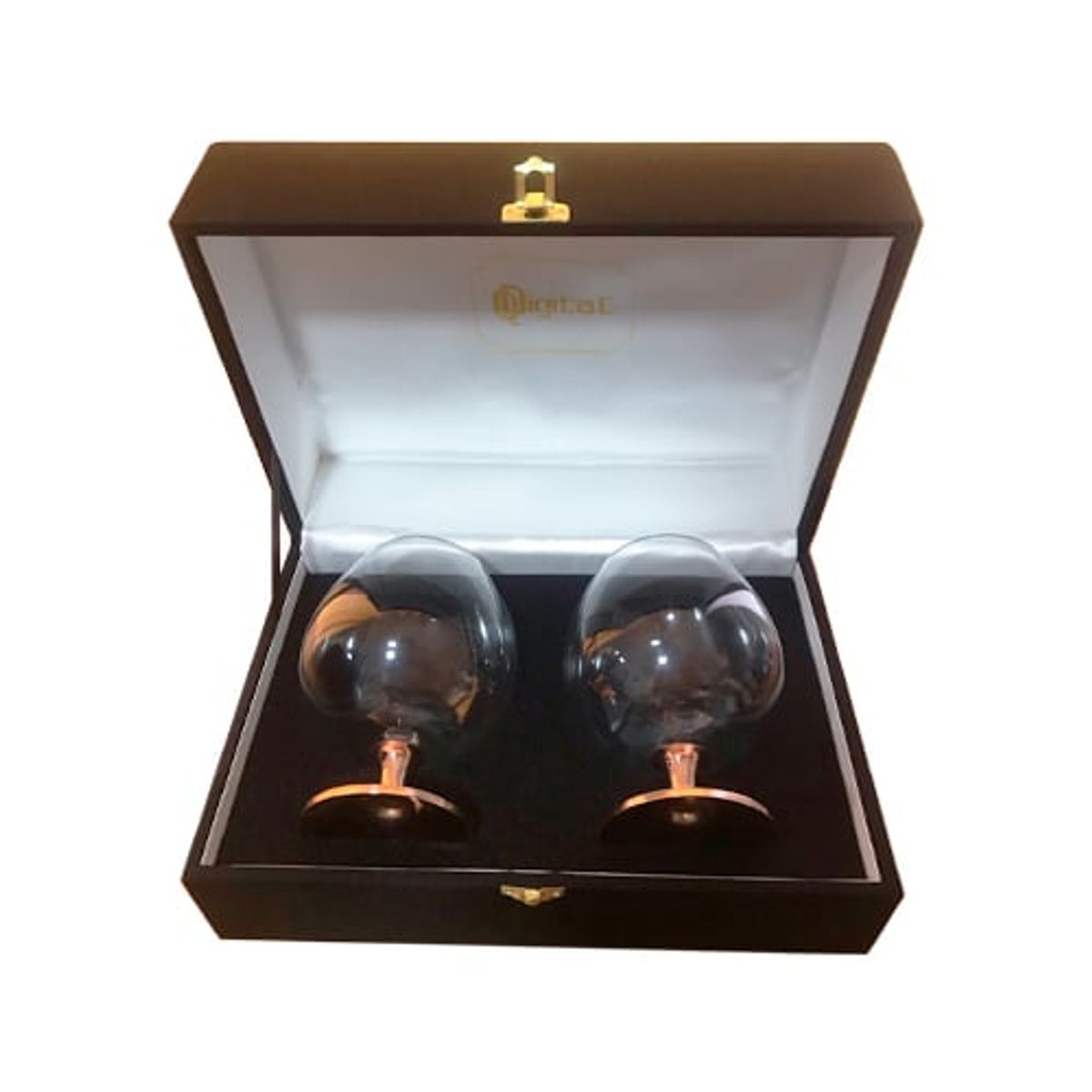 PERFECT CLASS - Set 2 Copas de Coñac Con Pie de Cobre