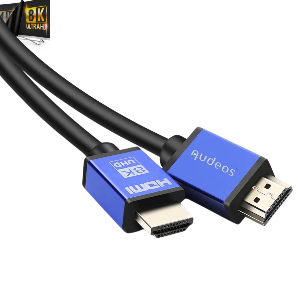 GENERICO - Cable Hdmi 8k / 4k Ultra Hdr V2.1 De 2,0 Mts 48gbps - Audeos