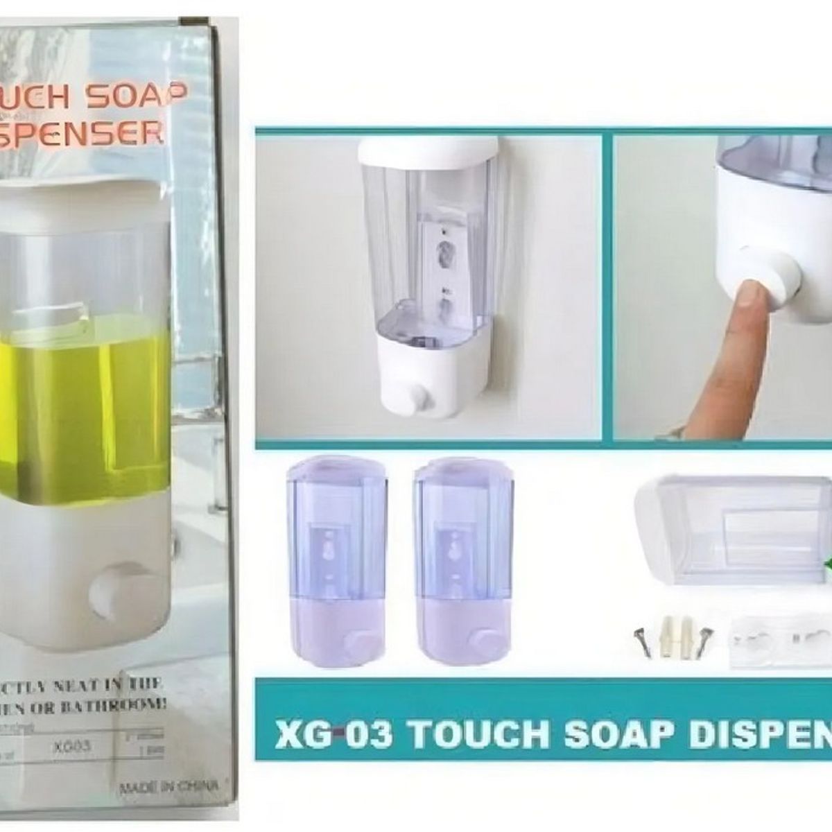 GENERICO - Dispensador dosificador mural jabon liquido alcohol gel