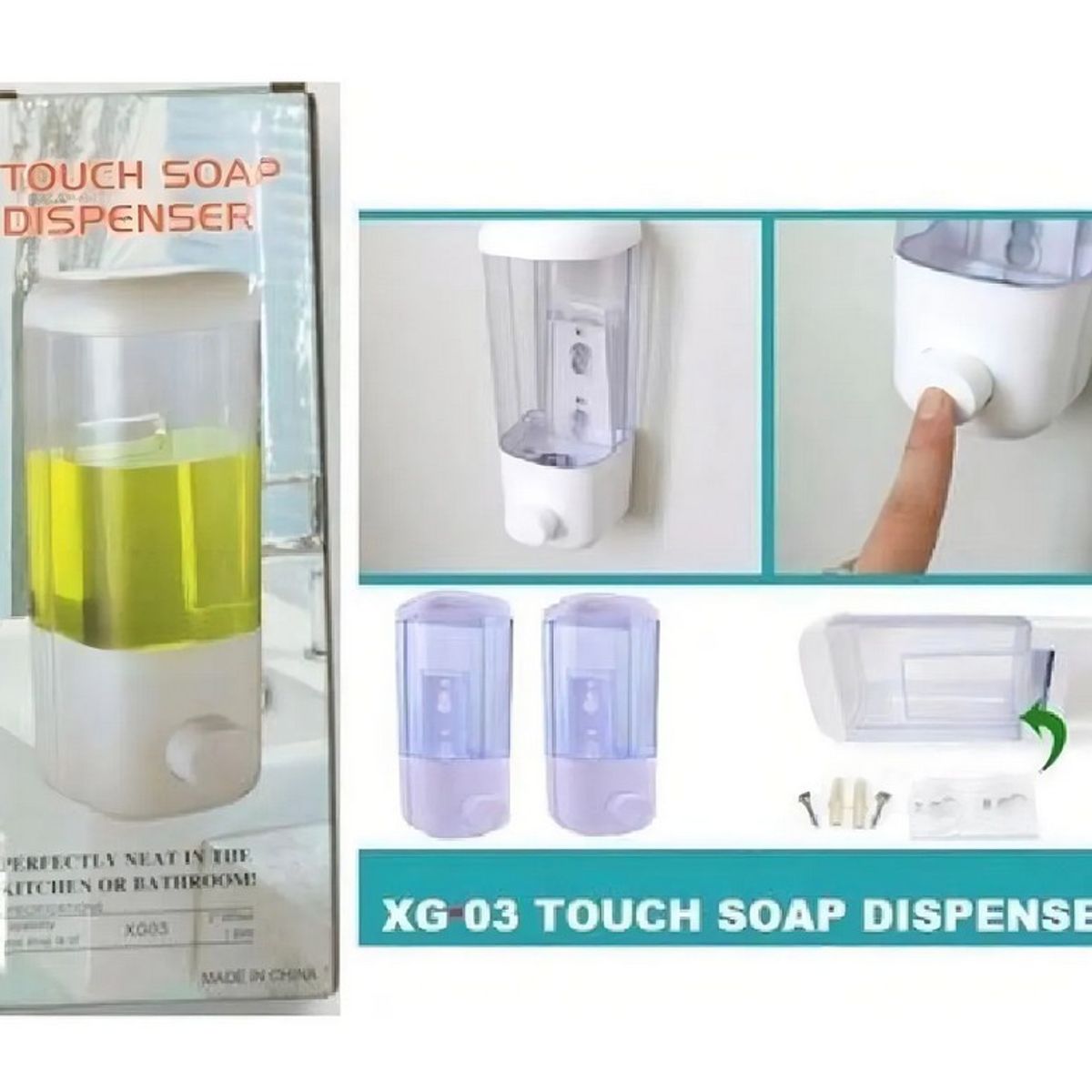 GENERICO - Dispensador dosificador mural jabon liquido alcohol gel