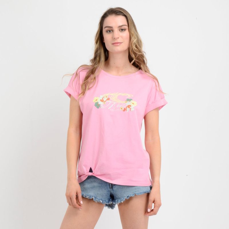 O'NEILL - POLERA MANGA CORTA LUANA  ROSADO MEDIO