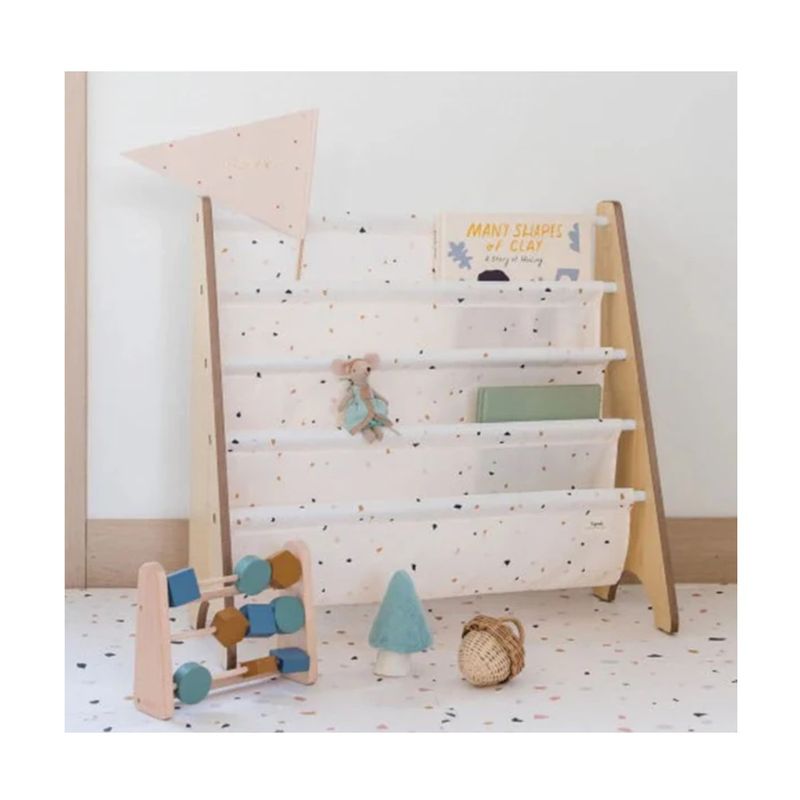 3 SPROUTS - Librero De Tela Reciclada Infantil Color Crema