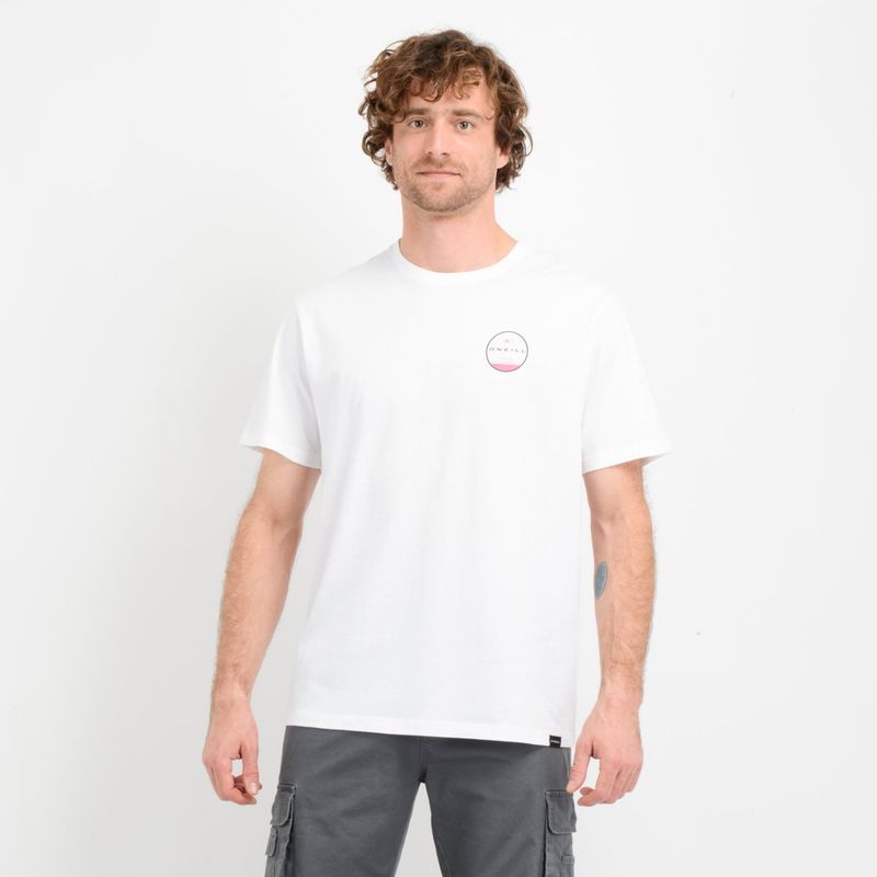 O'NEILL - POLERA MANGA CORTA JACK CIRCLE  BLANCO
