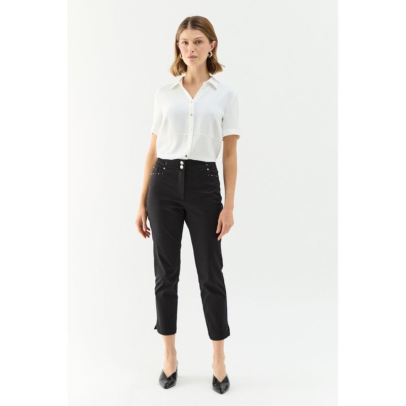 MA GRIFFE - Pantalon Negro Mujer Magriffe