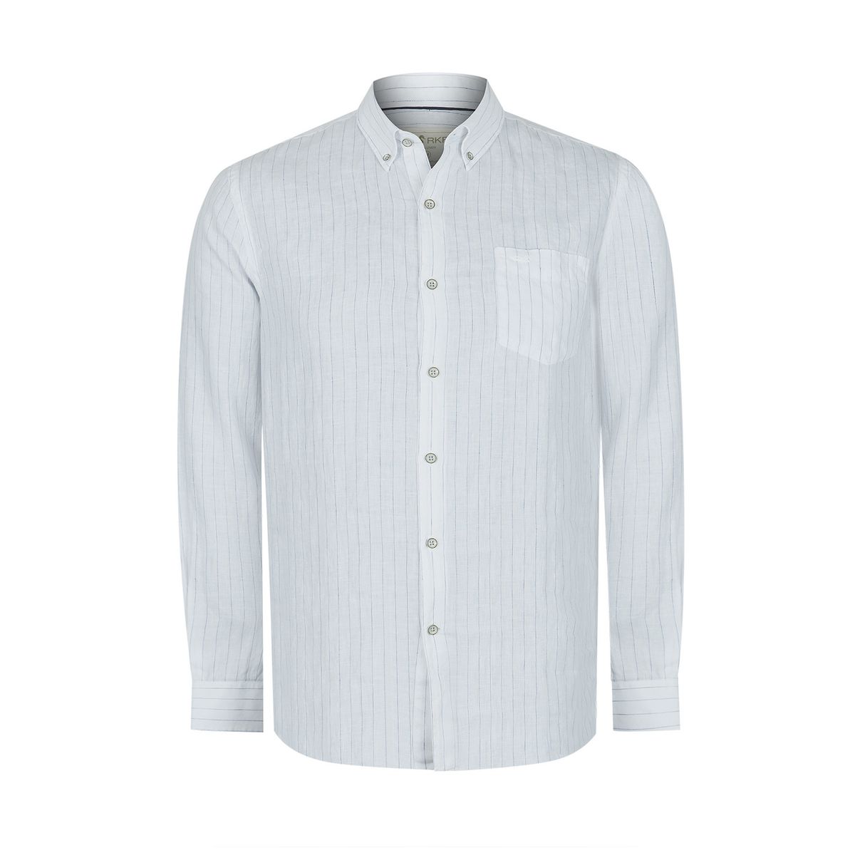 ROCKFORD - Camisa Lino Orgánico Azul Fantasy Hombre ROCKFORD