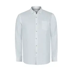 ROCKFORD - Camisa Lino Orgánico Azul Fantasy Hombre