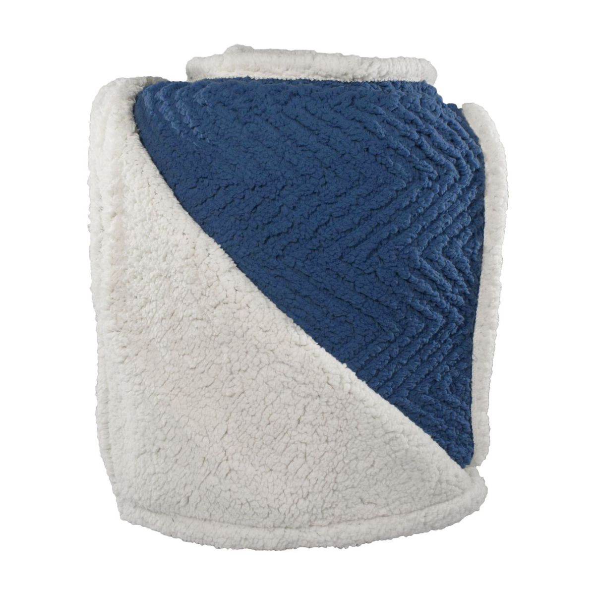 ANDES - FRAZADA ANDES CHIPORRO ESPIGA AZUL 2 PLAZA