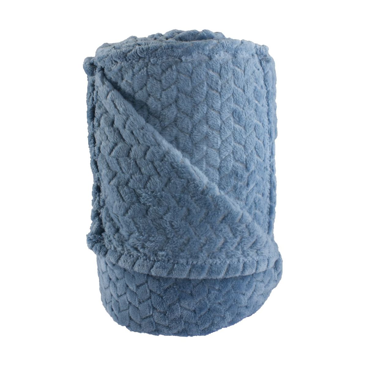 ANDES - FRAZADA ANDES JACQUARD FLANNEL AZUL 2 PLAZA