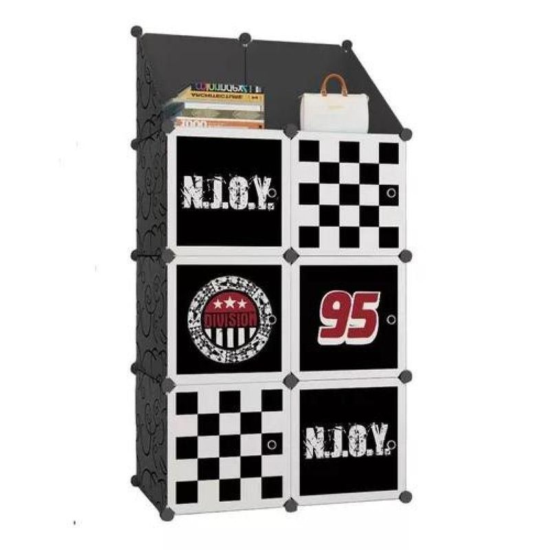 GENERICO - Organizador multiuso armable para closet modular negro