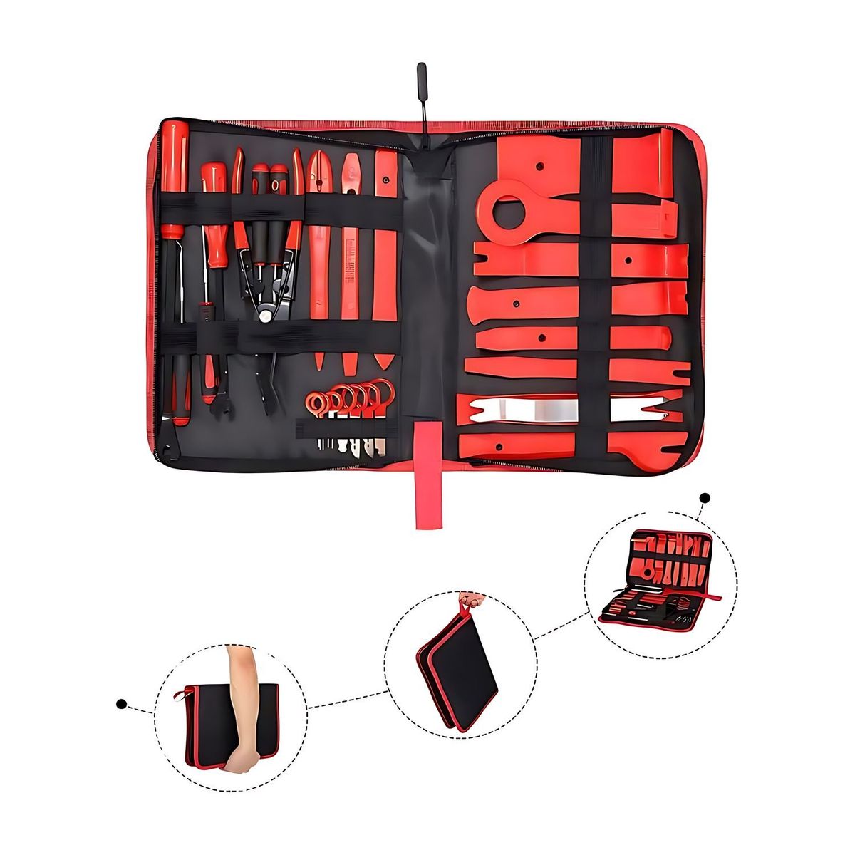 NOVYSTOR - Kit De Herramientas Desmontaje Audio Tableros Auto 19 Piezas
