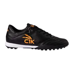 CACIQUE - Zapatillas Baby Futbol Turf Negro Naranjo Finta Cac1ke