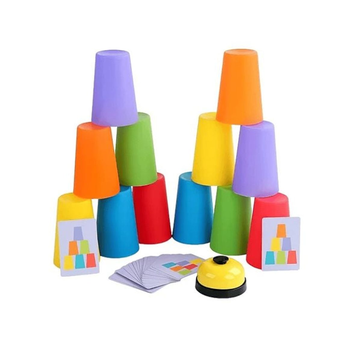 GENERICO - Juego De Vasos Apilable Estimulación Cognitiva Concentración