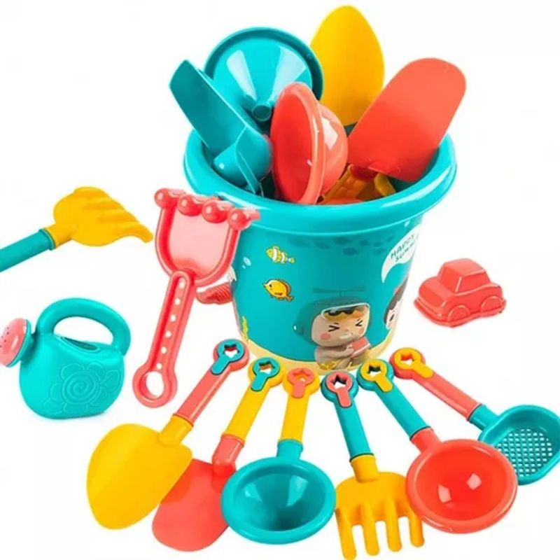 GENERICO - Set Playa Para Niños Balde Playa Verano 18pcs