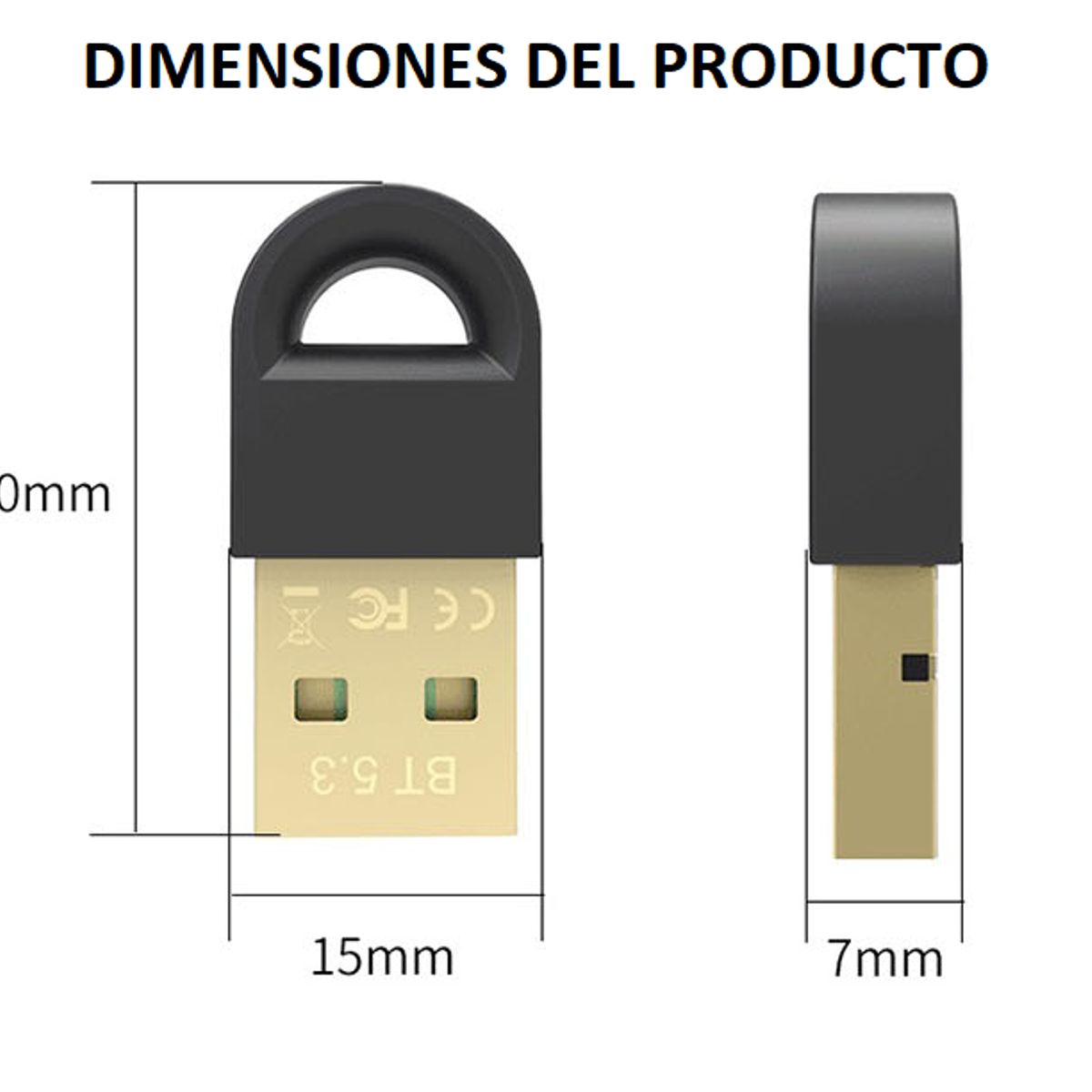 GENERICO - Adaptador Bluetooth Para Pc 5.3 Antena Transmisor Receptor