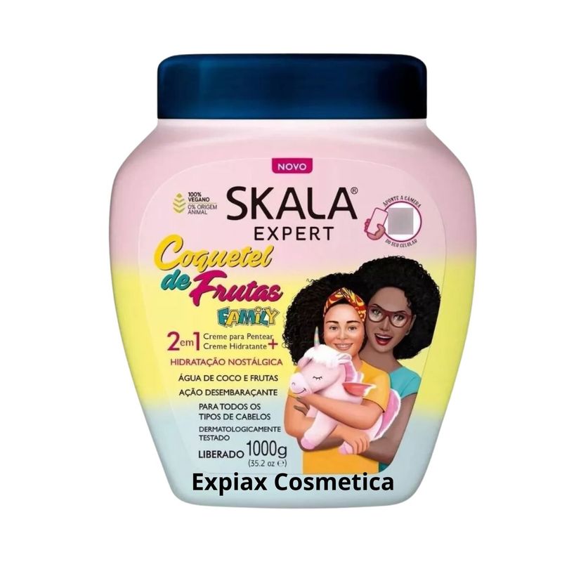 SKALA - Mascara Capilar Skala Coctel de Frutas 1000ml 2 en 1 Nutricion Brillo