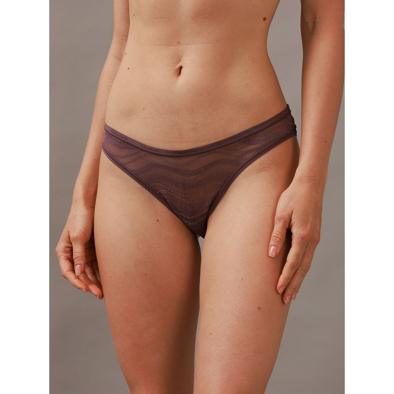 CALVIN KLEIN - Calzón Bikini Allover Lace Violeta Calvin Klein
