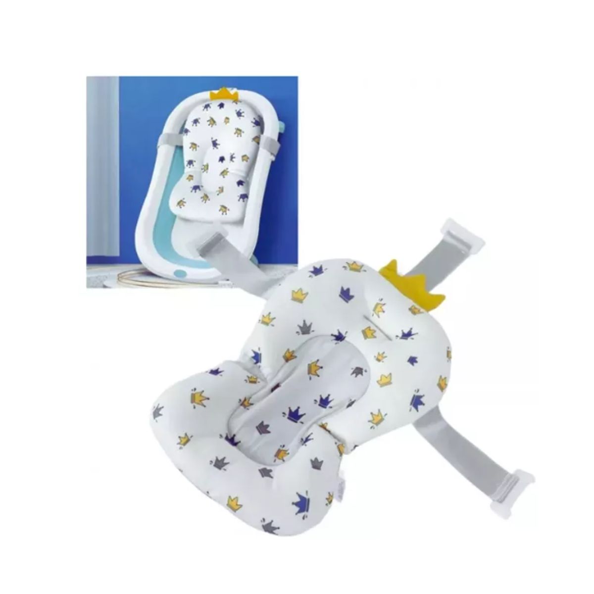 GENERICO - Cojín Malla De Baño Par Bañera Tina Bebe Tipo Asiento CORONA