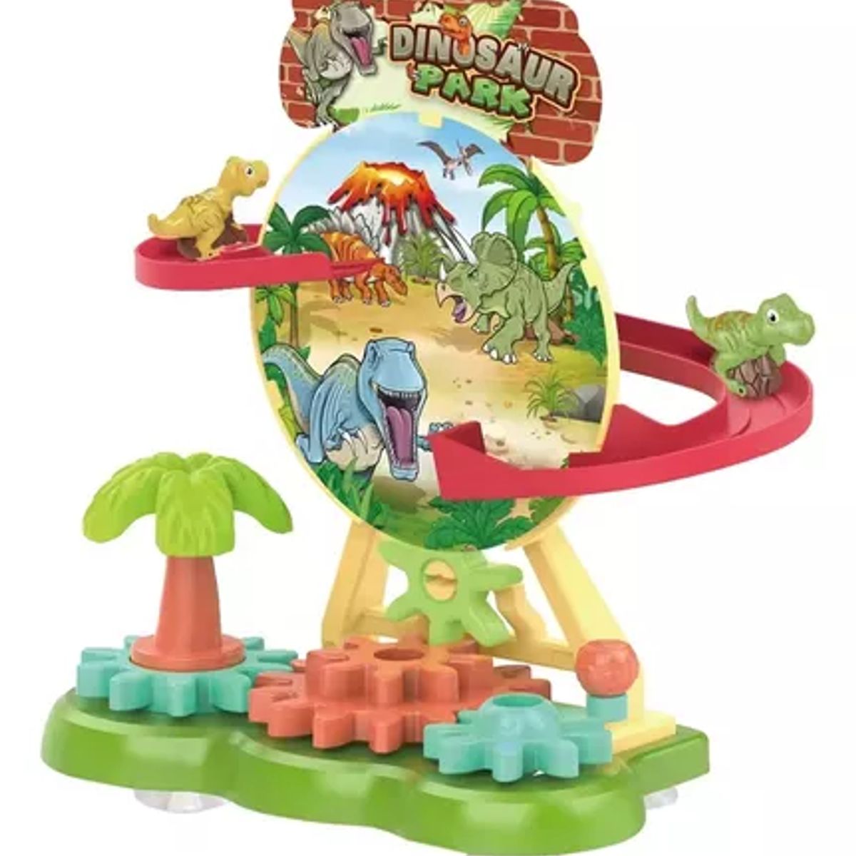 GENERICO - Pista Deslizamiento Rueda Engranajes Dinosaurios