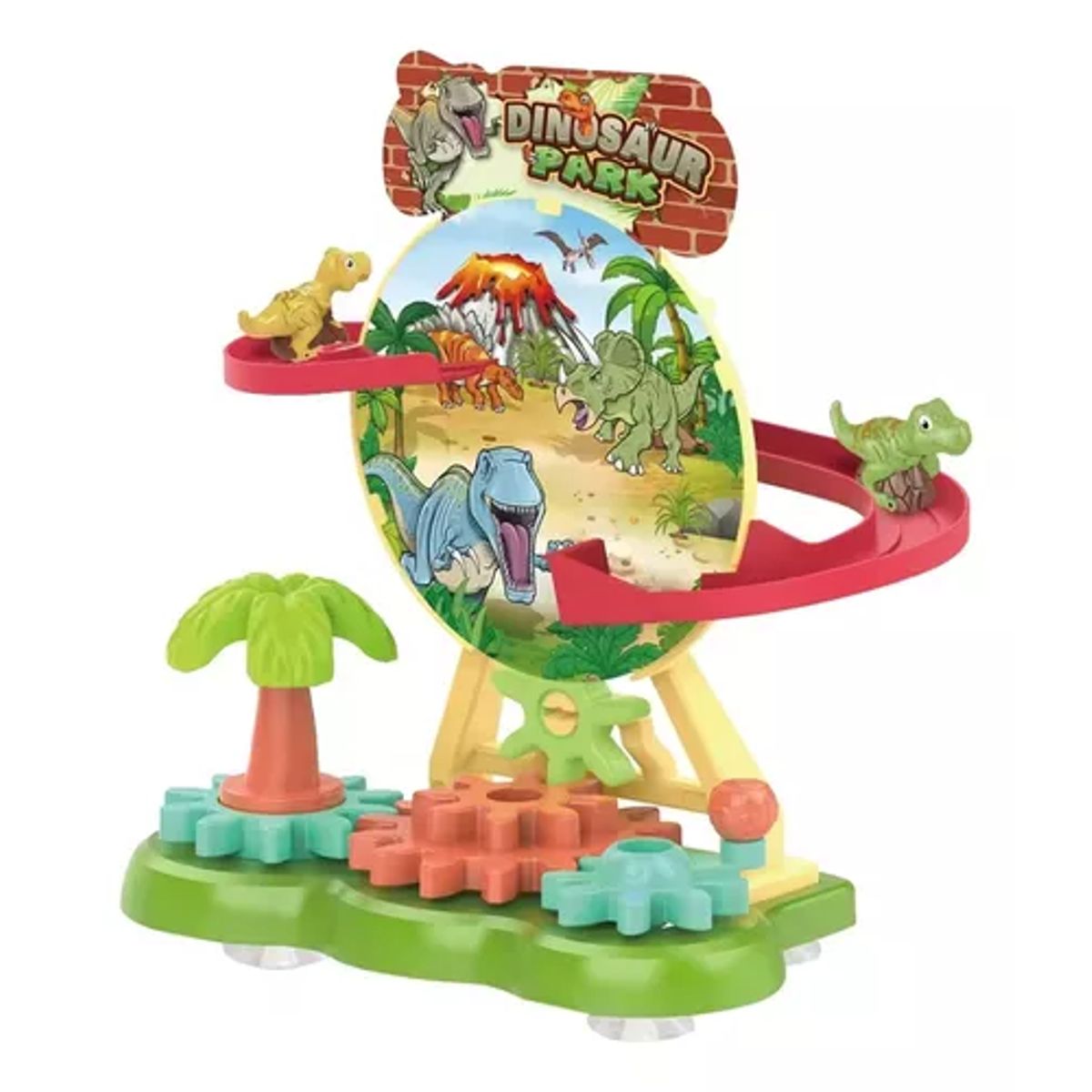 GENERICO - Pista Deslizamiento Rueda Engranajes Dinosaurios