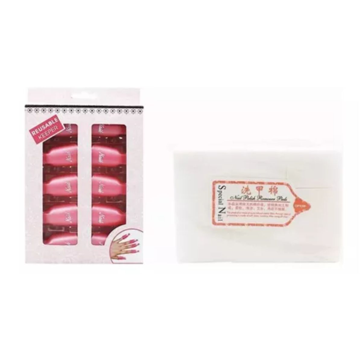 GENERICO - Set Pinzas + Papel Sin Pelusa Removedor Esmalte Perm Uv Gel